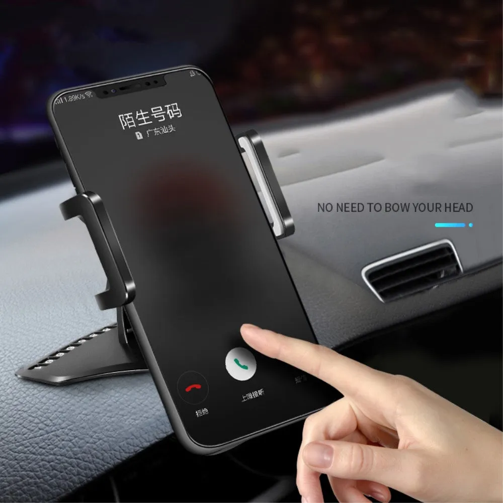 3 in 1 Car GPS Smartphone Holder: Dashboard / Visor Clamp   AC Grid Clip for Honor 8 Smart - Black