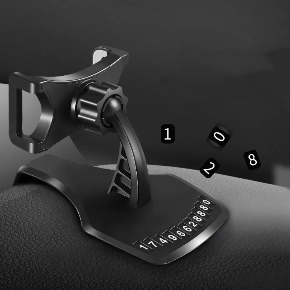 3 in 1 Car GPS Smartphone Holder: Dashboard / Visor Clamp   AC Grid Clip for Honor 8 Smart - Black