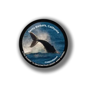 3" x 3" Santa Barbara Whale EcoStiks Patches - Bulk