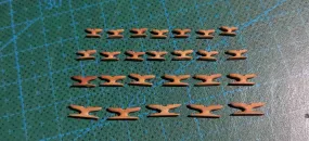 8mm Pearwood Shroud Cleats 12/bag