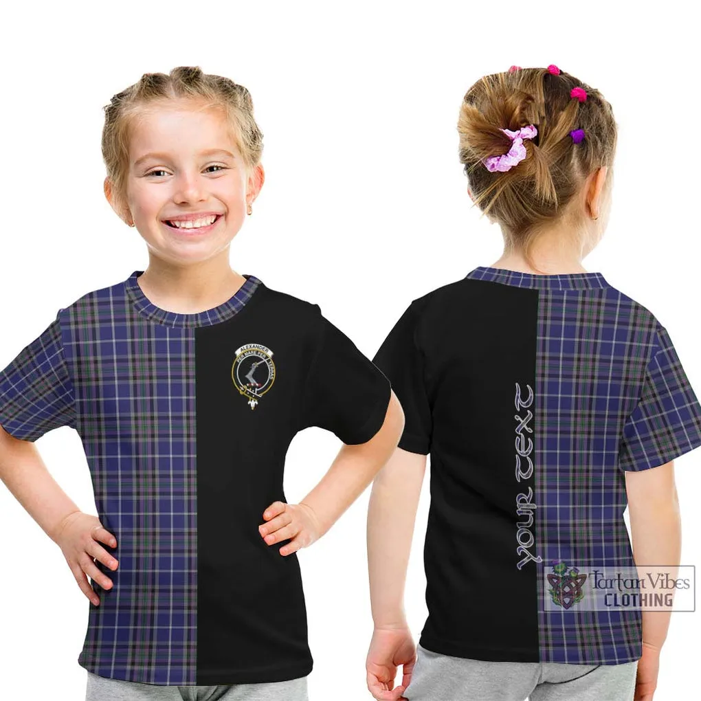 Alexander of Menstry Tartan Kid T-Shirt with Family Crest and Half Of Me Style