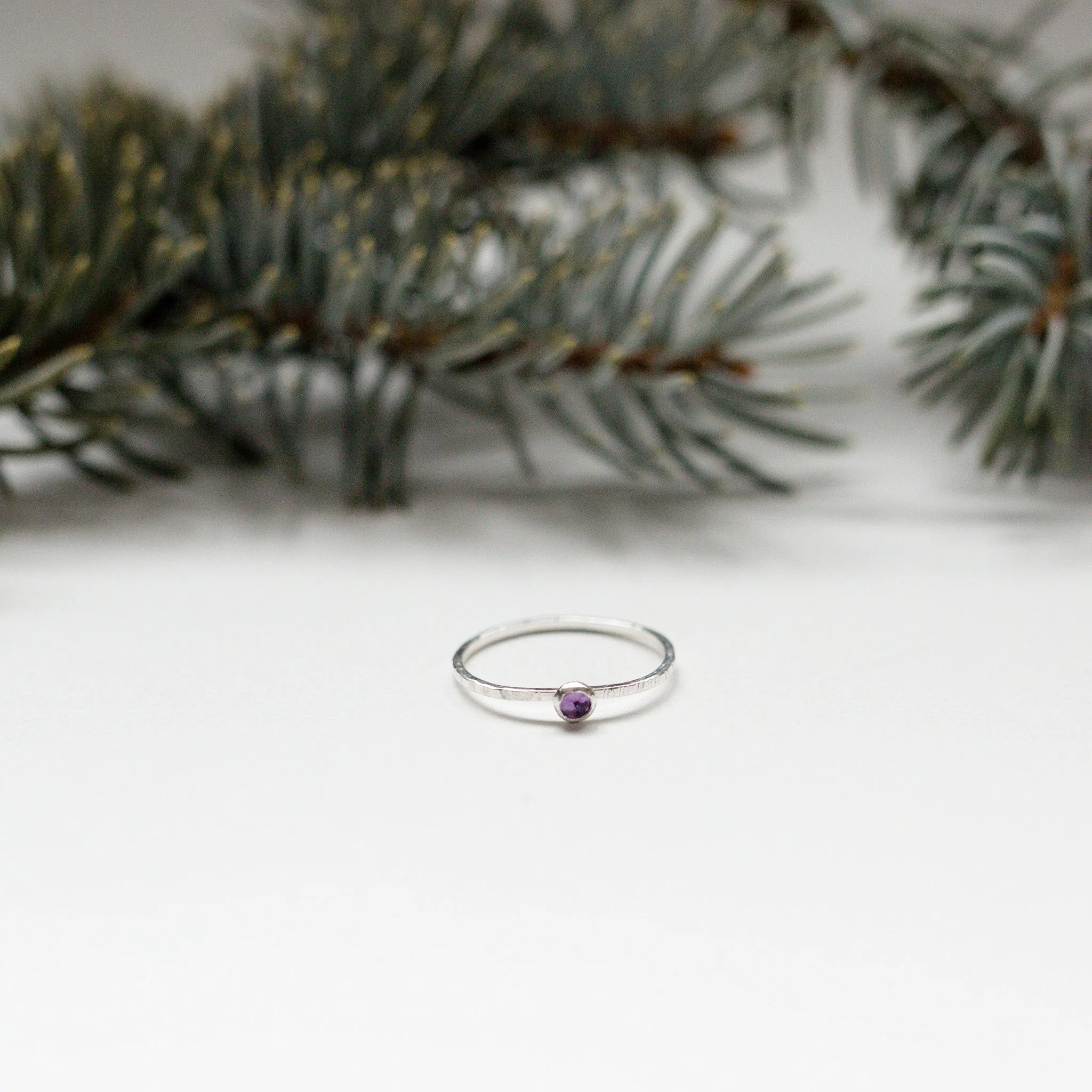 Amethyst Sterling Silver Gemstone Ring