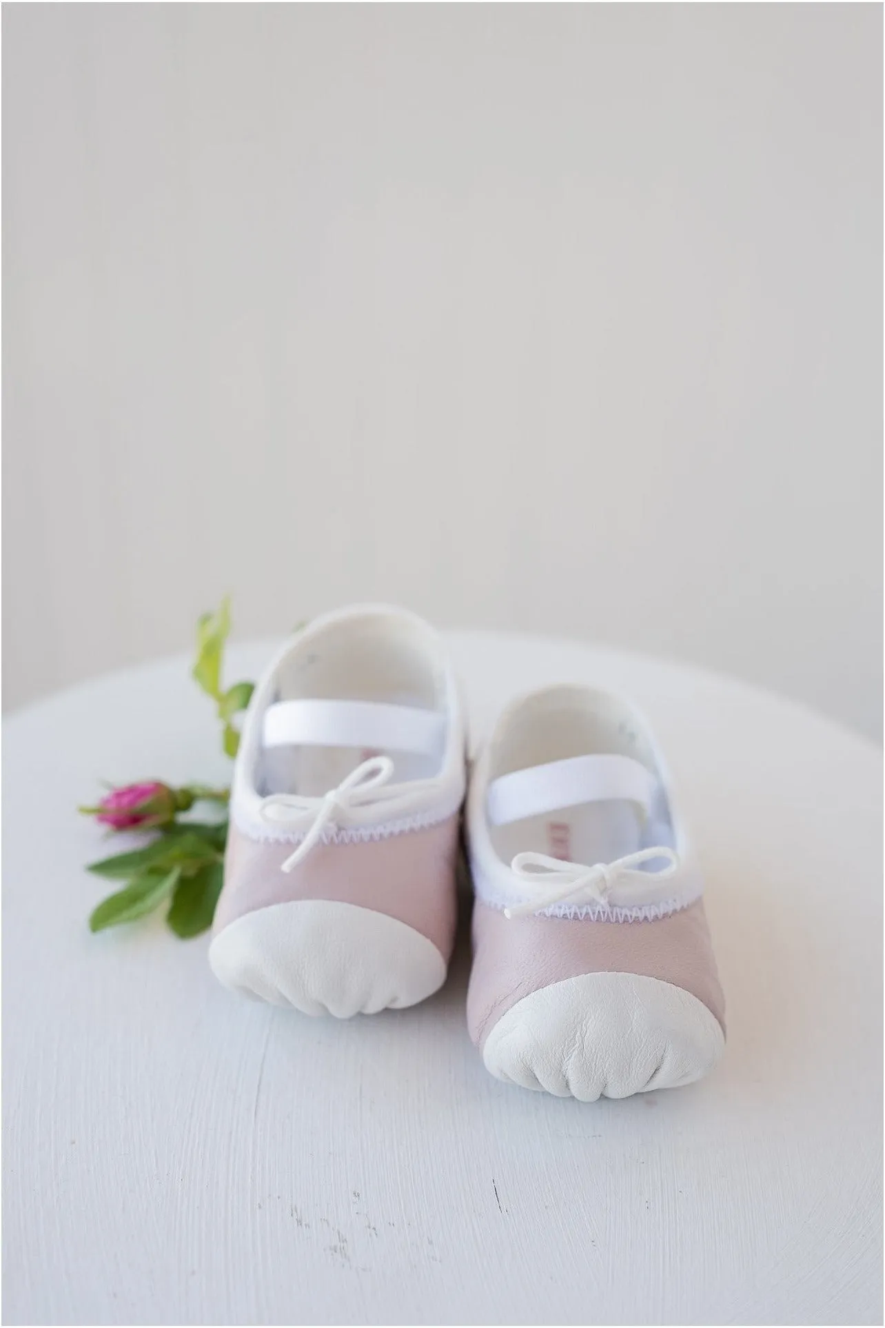 Baby Bloch Ballet Flats Minuet in Rose With White Toe BB1240 *