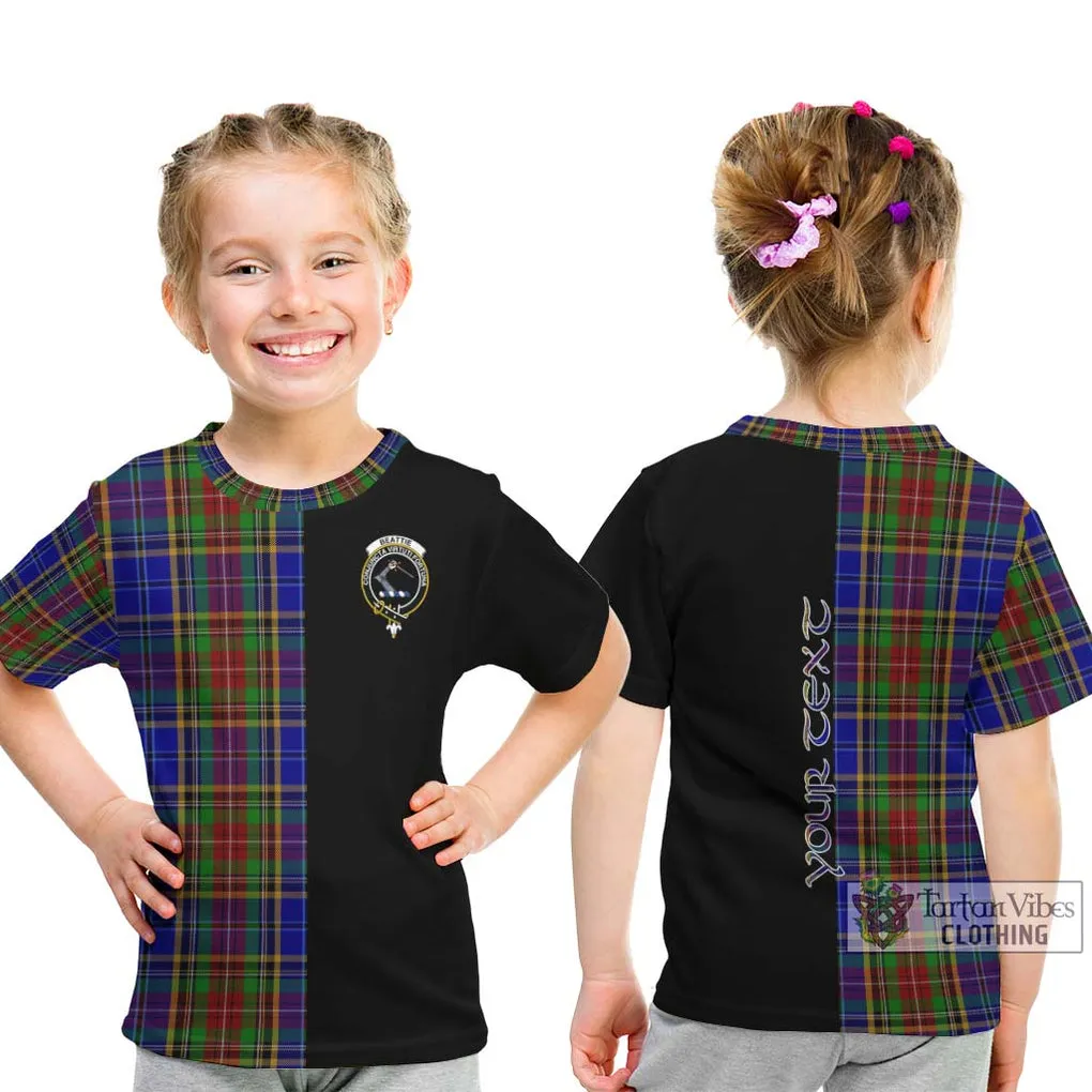 Beattie Tartan Kid T-Shirt with Family Crest and Half Of Me Style