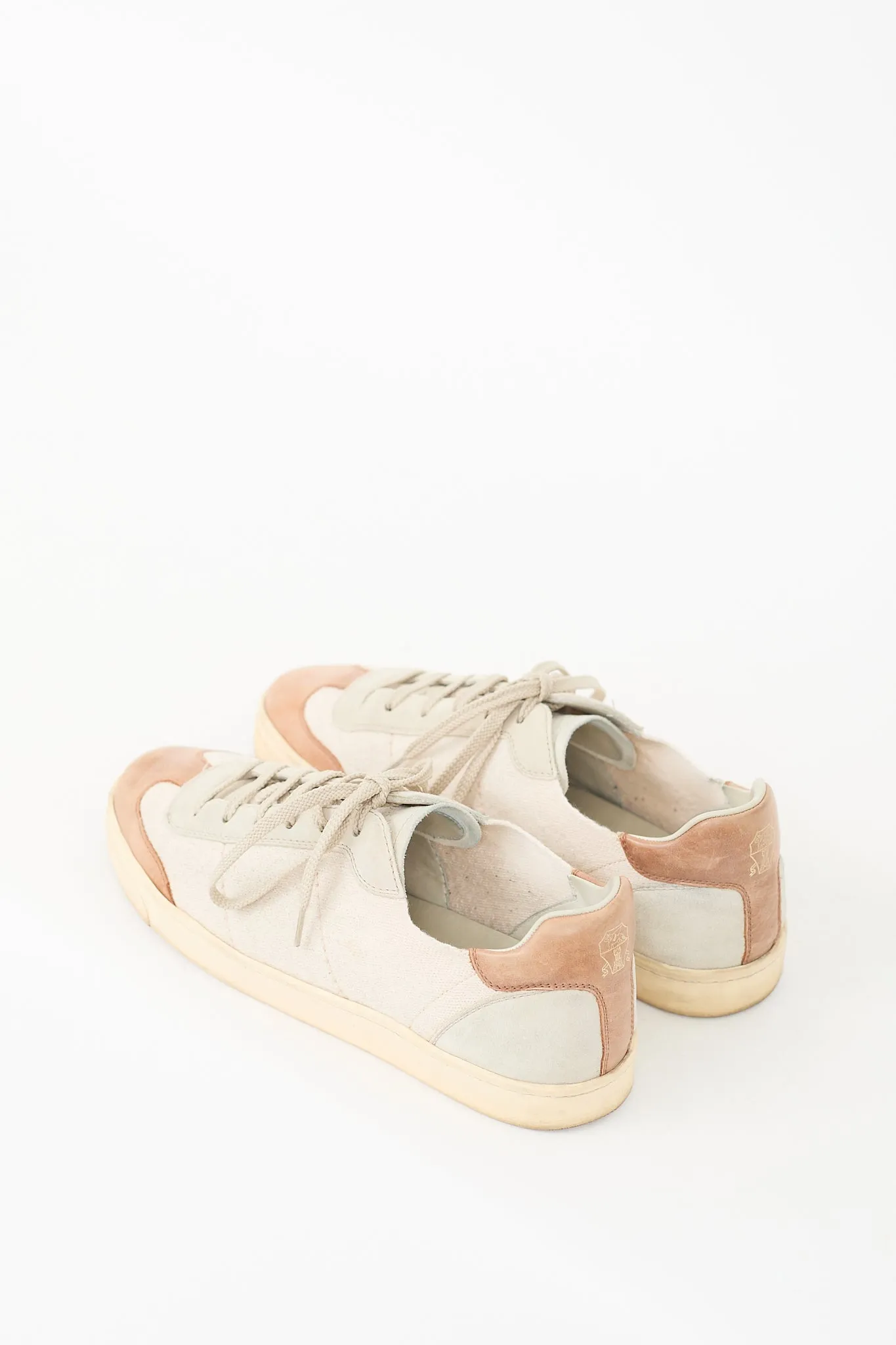 Beige & Brown Lace Up Sneaker