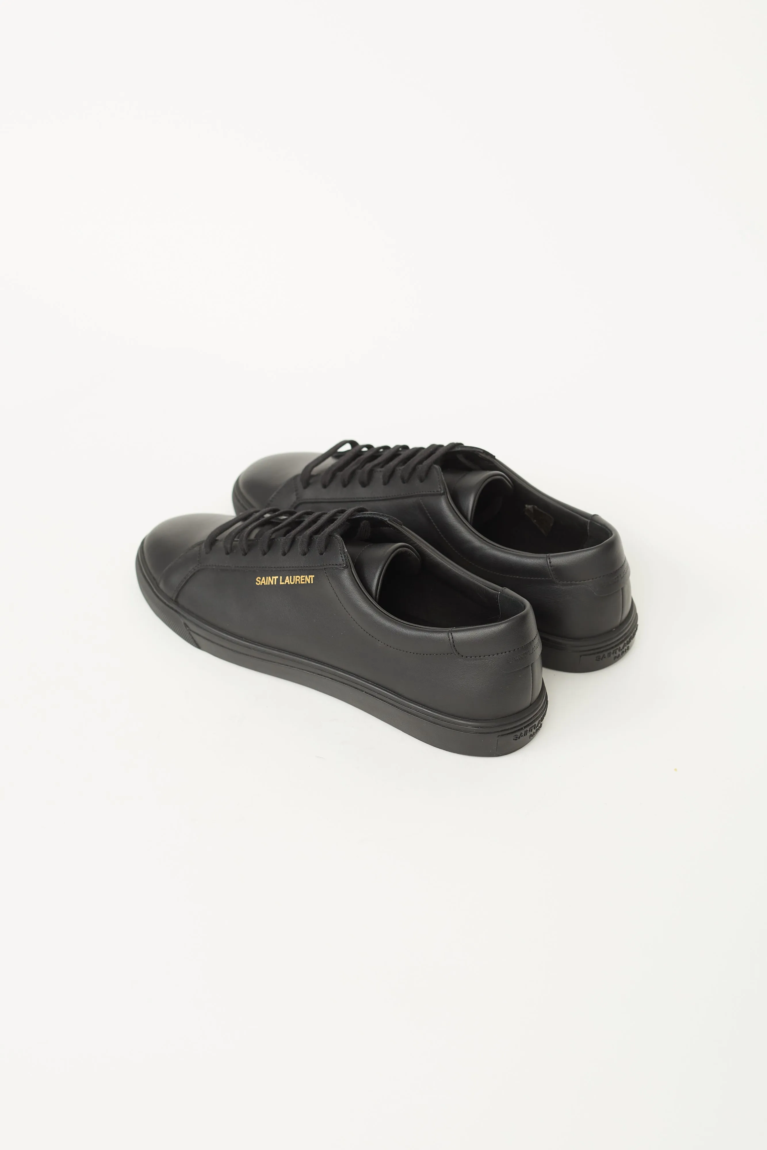 Black Leather Andy Low-Top Sneaker