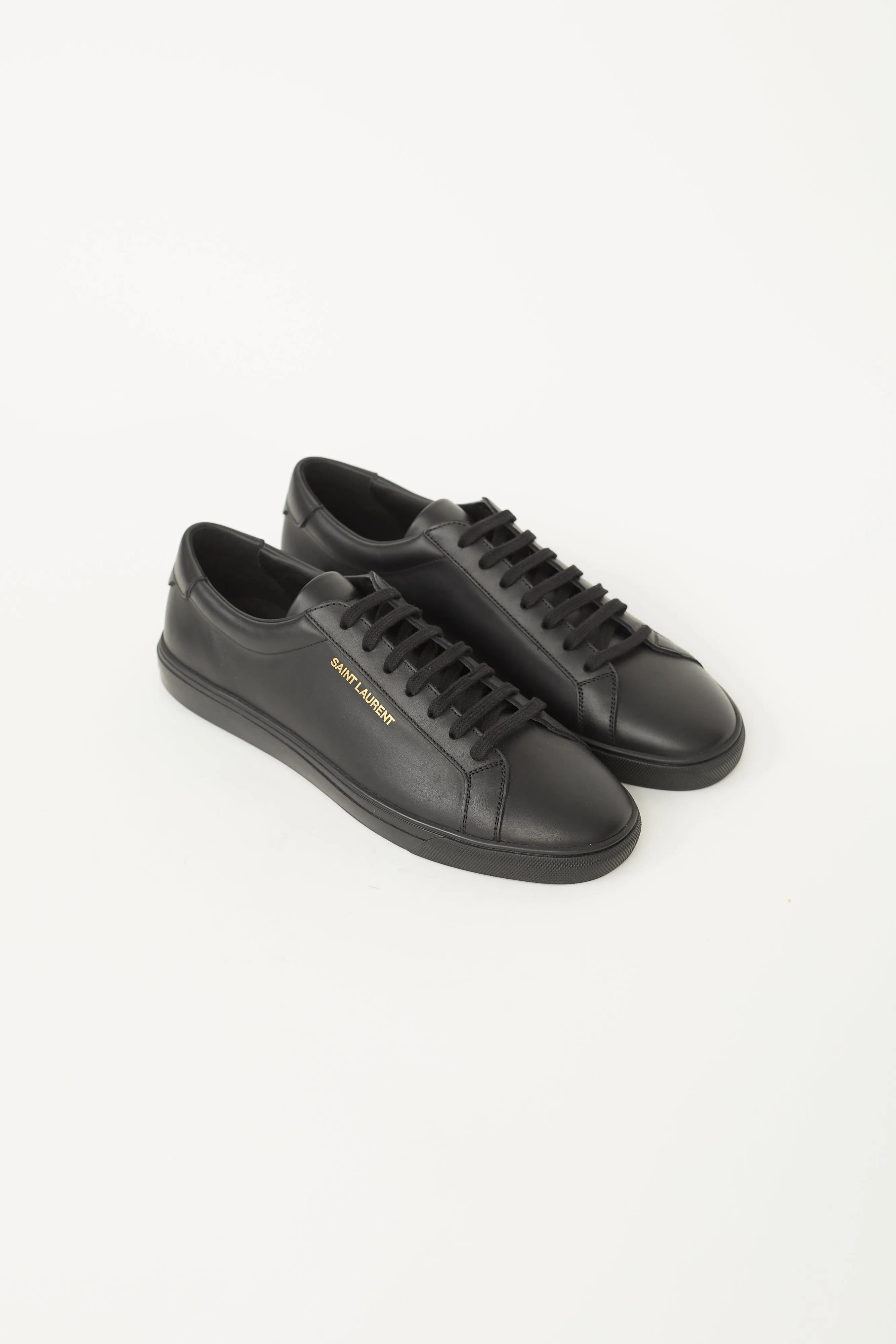 Black Leather Andy Low-Top Sneaker