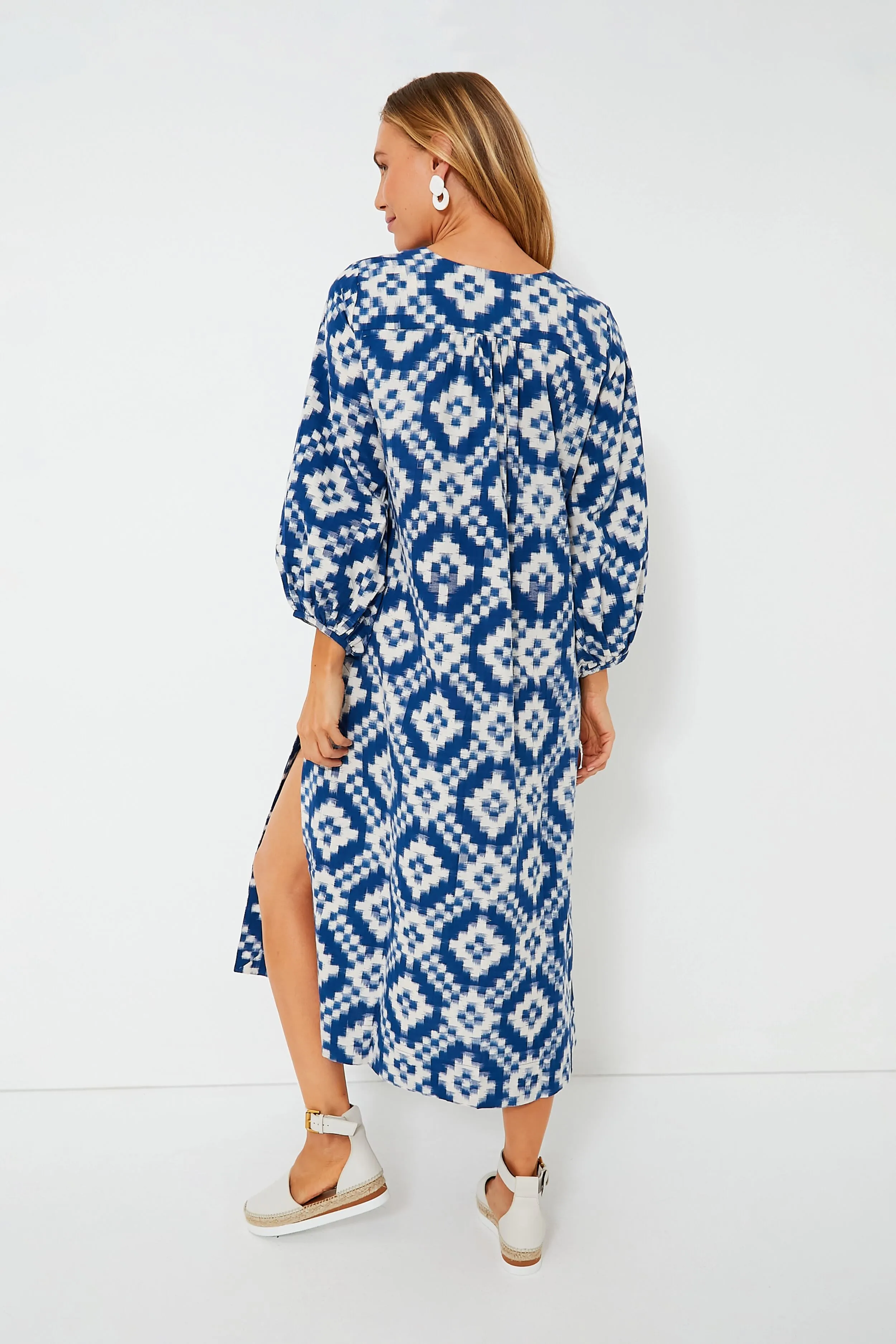 Blue Dorcas Kaftan
