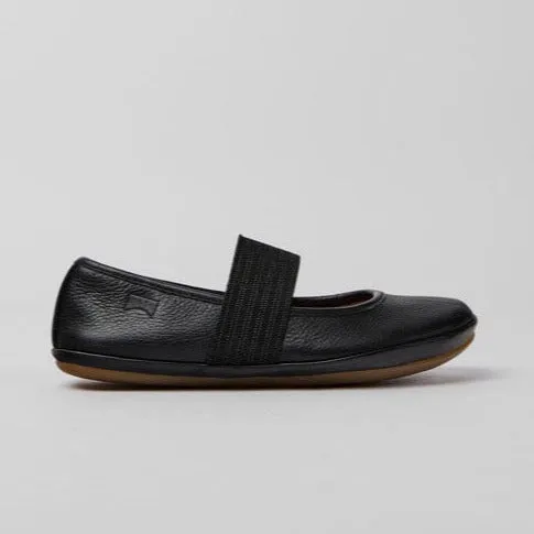 CAMPER Right Black Leather Ballerinas