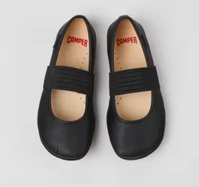 CAMPER Right Black Leather Ballerinas
