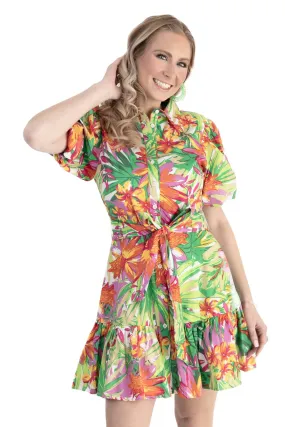 Chase Your Own Sunshine Poplin Short Floral Dress
