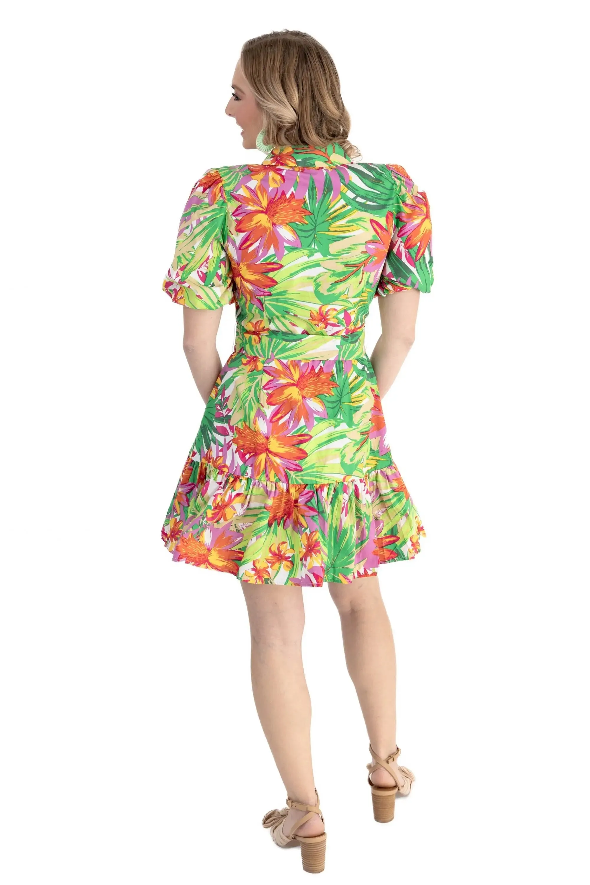 Chase Your Own Sunshine Poplin Short Floral Dress