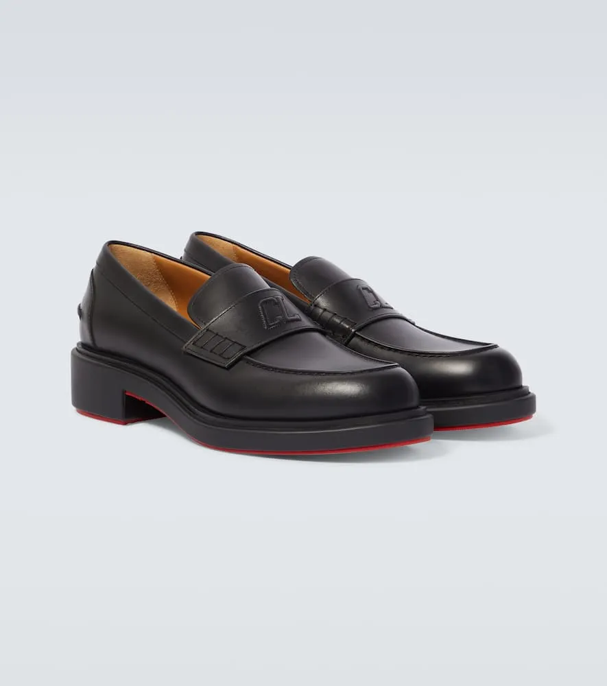 Christian Louboutin Monogram leather loafers