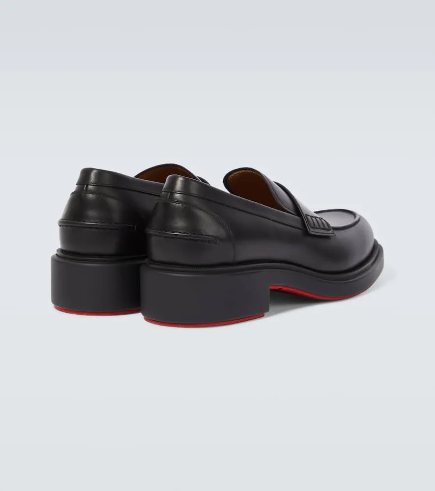 Christian Louboutin Monogram leather loafers