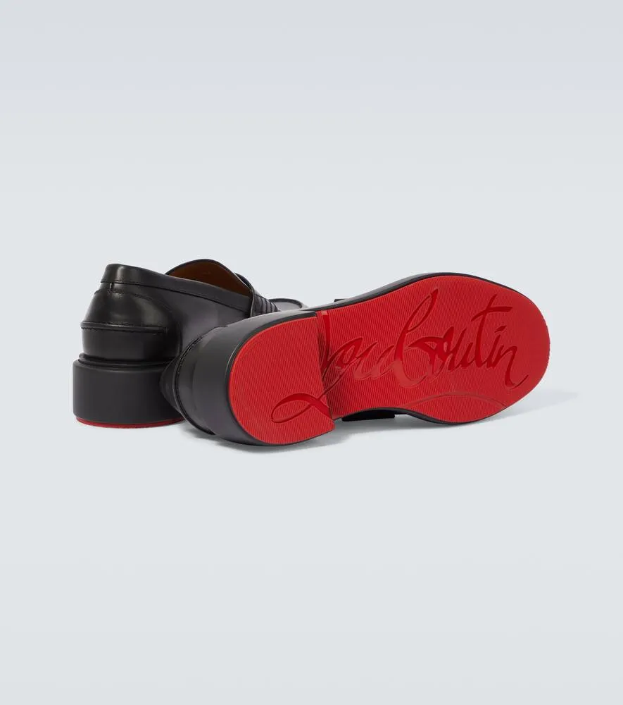 Christian Louboutin Monogram leather loafers