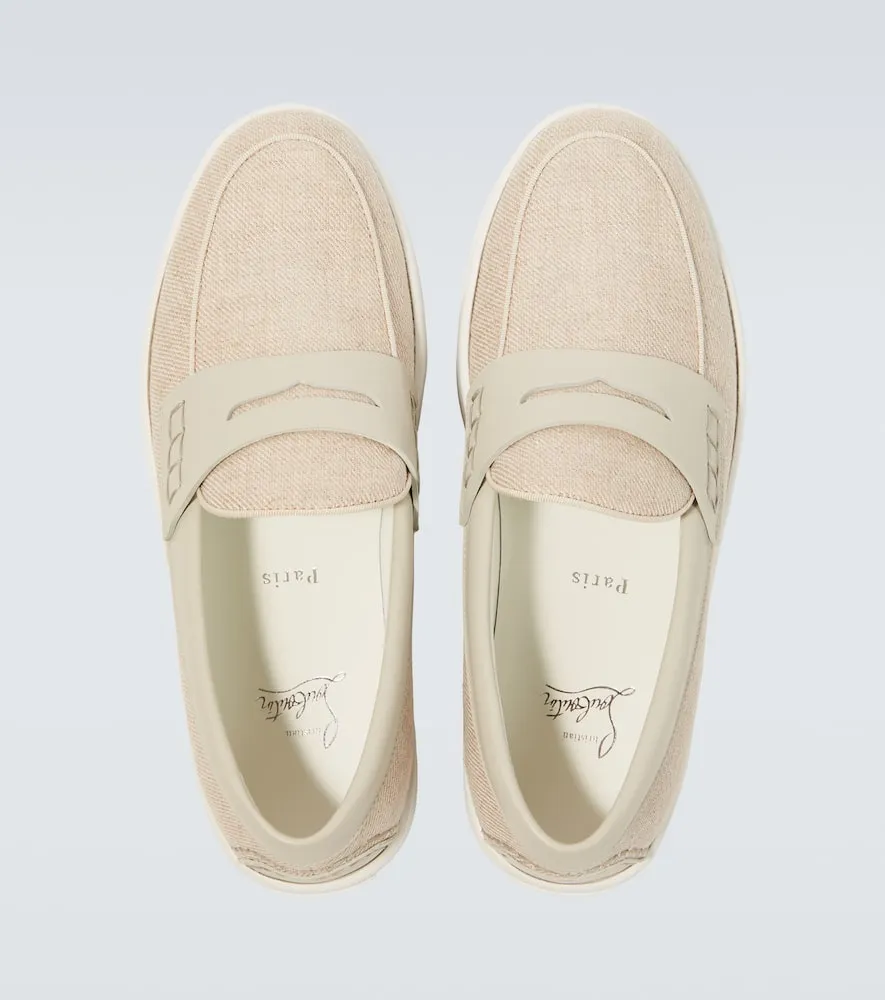 Christian Louboutin Paqueboat canvas and leather loafers