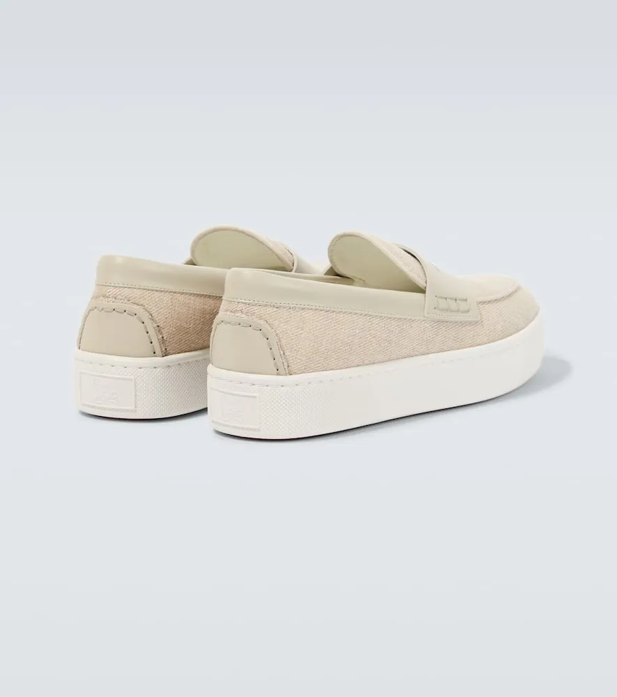 Christian Louboutin Paqueboat canvas and leather loafers
