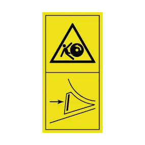Danger Of Running Backwards On A Slope, Secure The Machine With Wedges Sticker