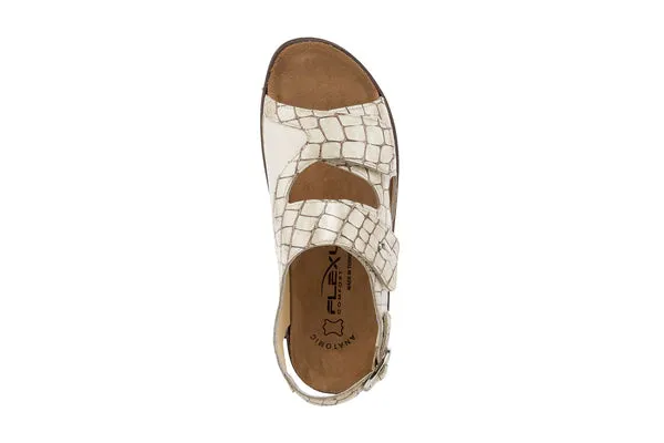 Flexus Aksamala Beige Patent Croco