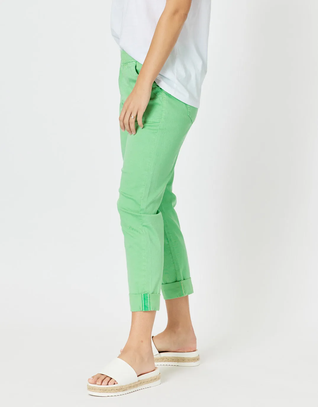 Isabella Cotton Pant - Green