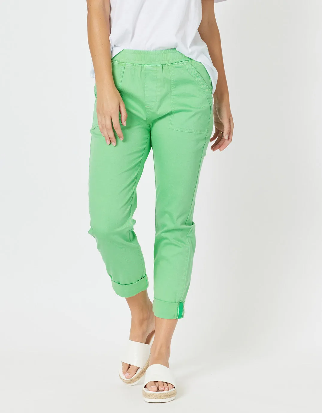 Isabella Cotton Pant - Green