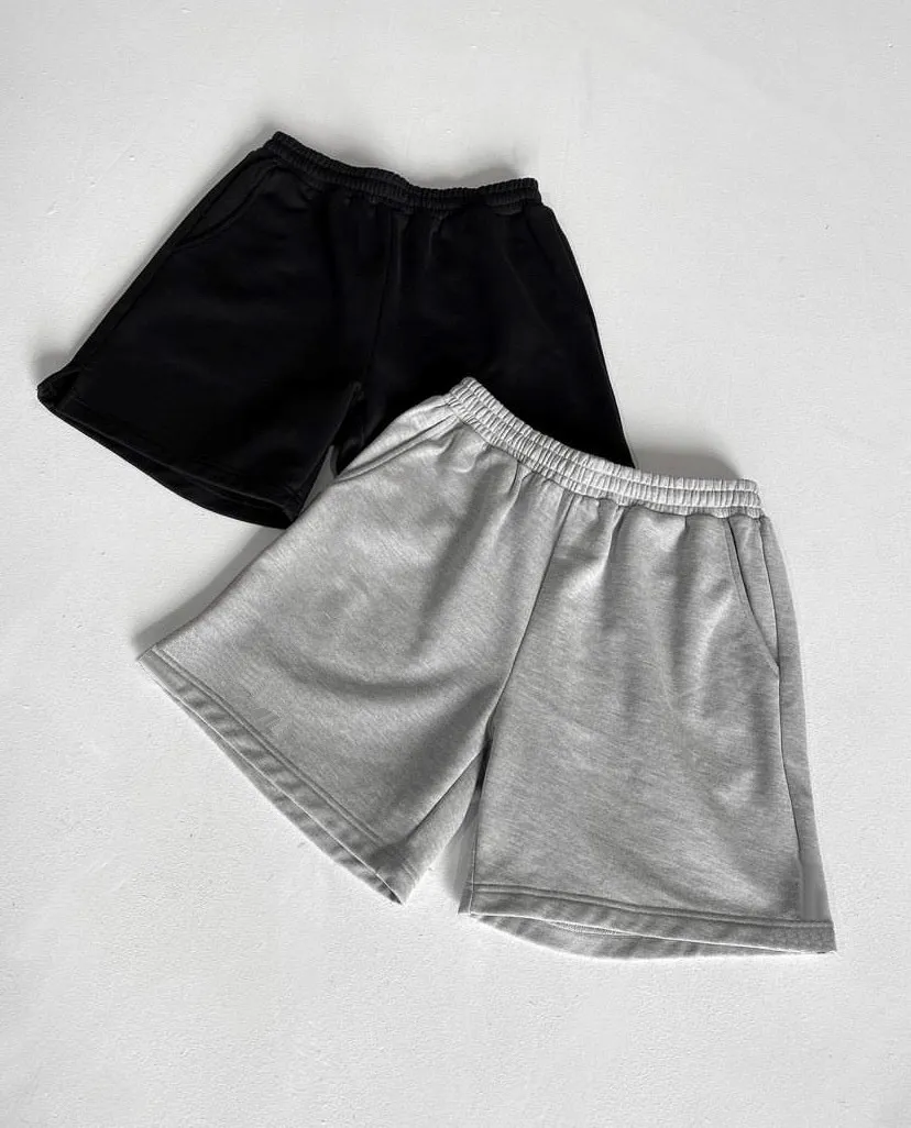 Jet Black Minimal Jersey Shorts