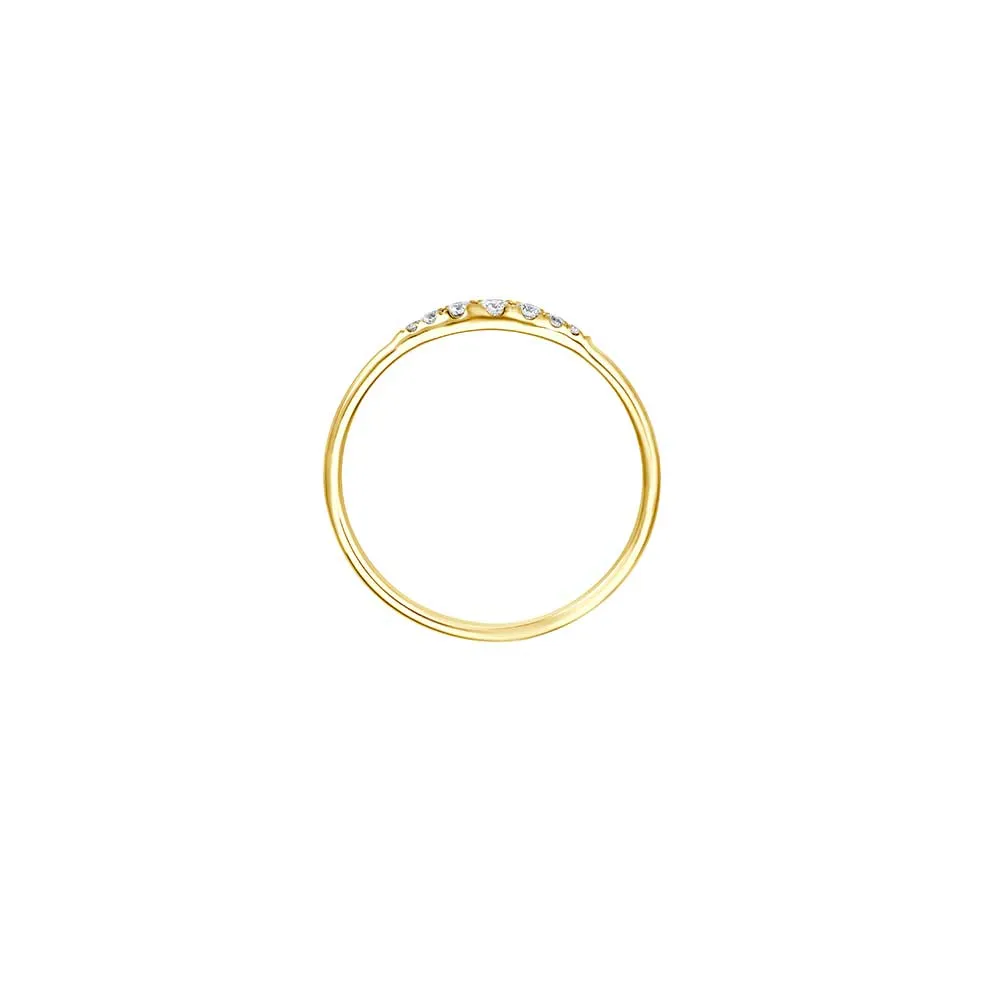 Minimal Diamond Ring - Gelbgold mit Brillanten