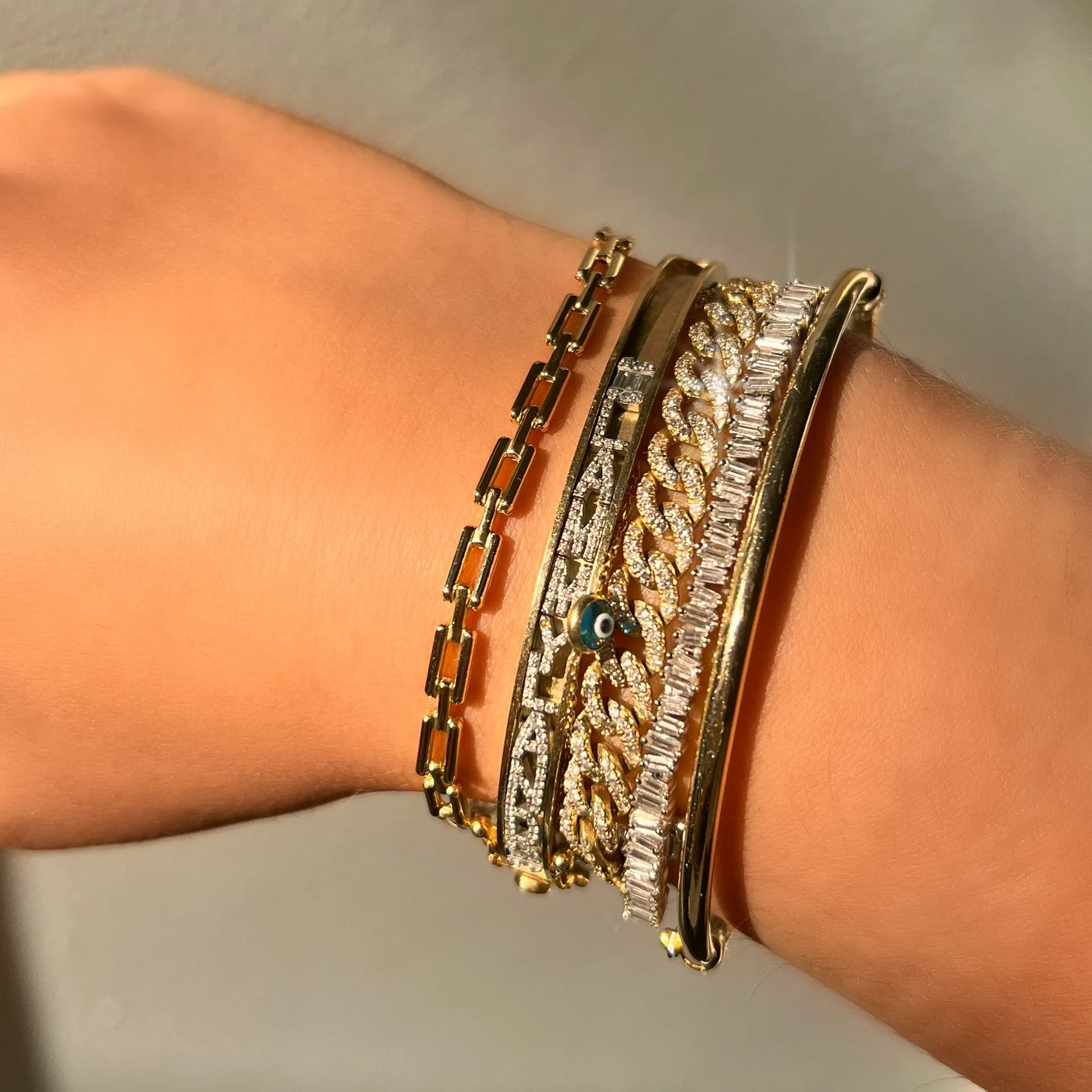 Mismatched Baguette Tennis Bracelet
