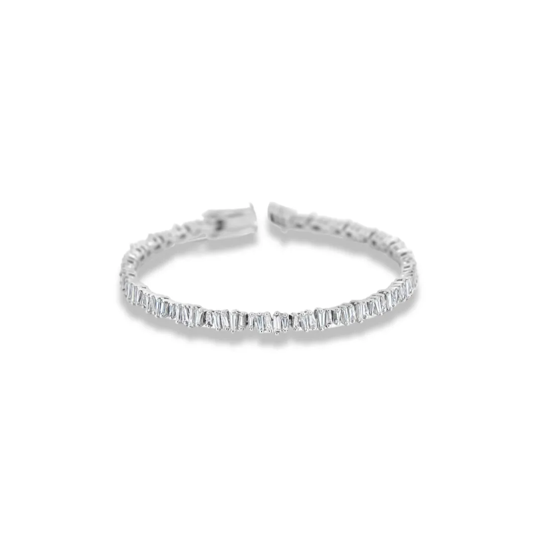 Mismatched Baguette Tennis Bracelet