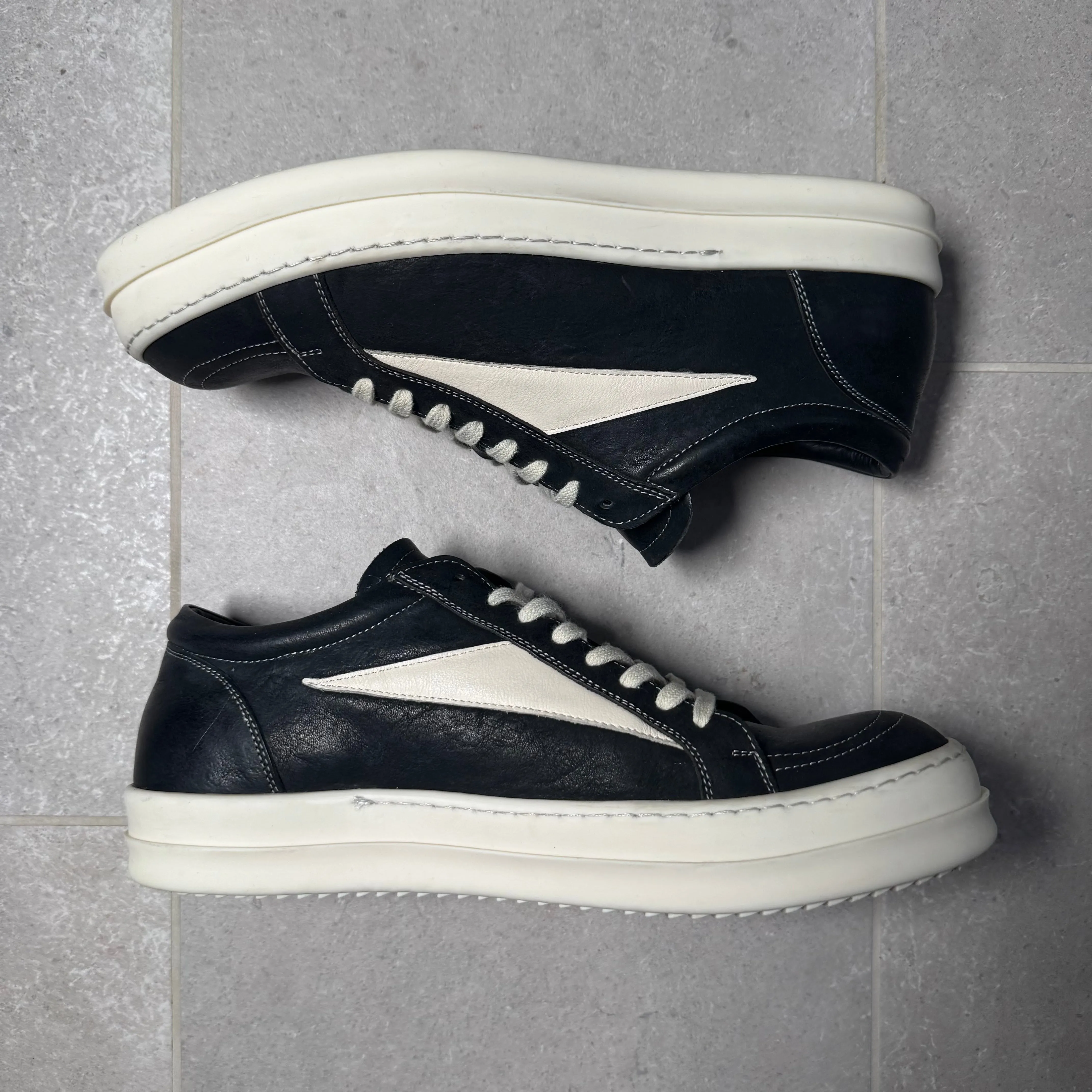 Rick Owens SS24 Mainline Vintage Leather Sneakers