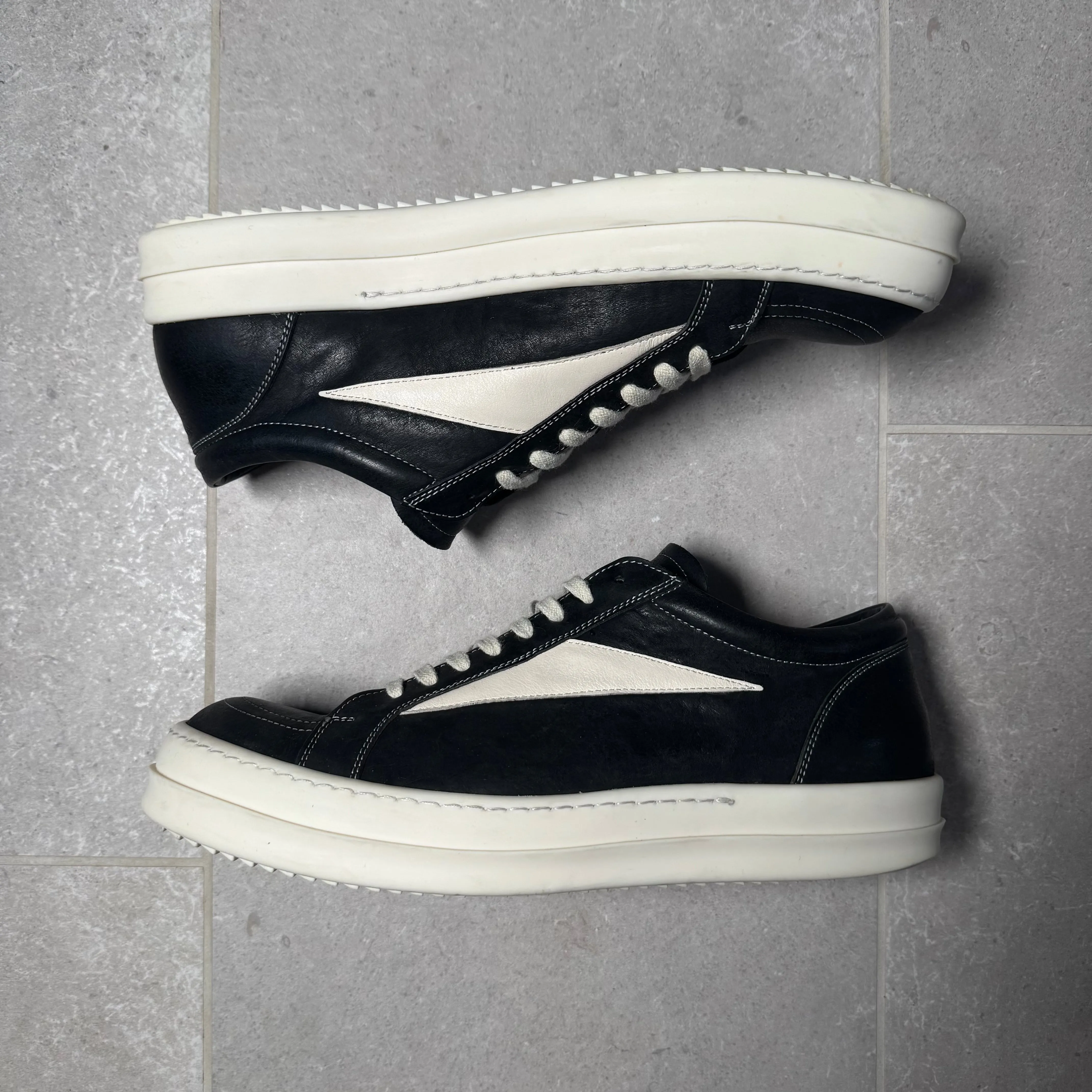 Rick Owens SS24 Mainline Vintage Leather Sneakers