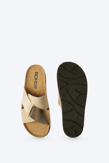 ROHDE Beige Cross-over Sandal
