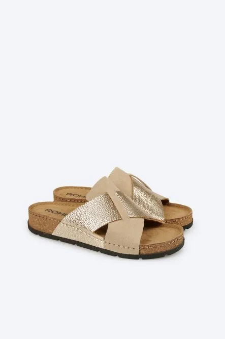 ROHDE Beige Cross-over Sandal
