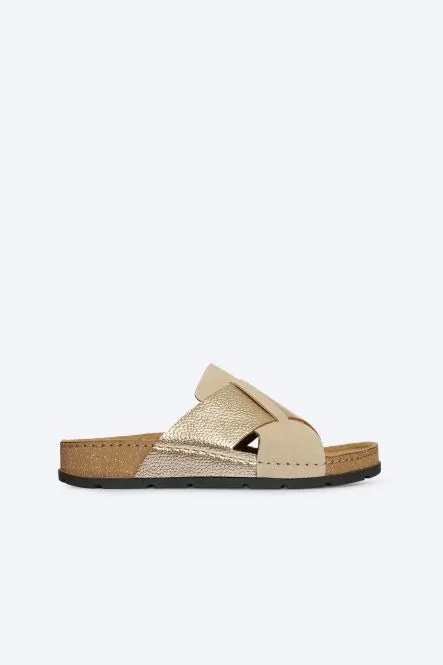 ROHDE Beige Cross-over Sandal