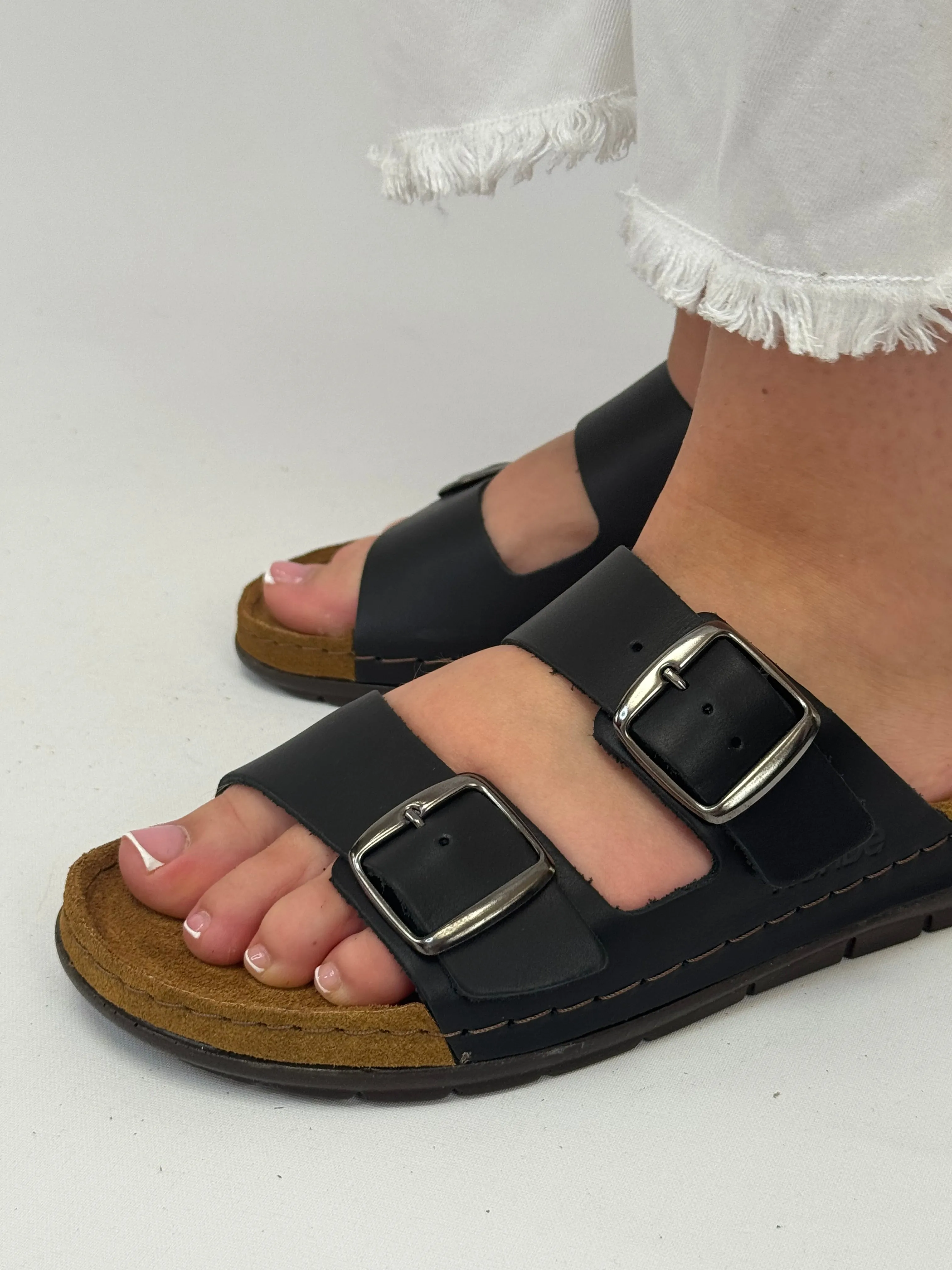 ROHDE Black Two Strap Sandal