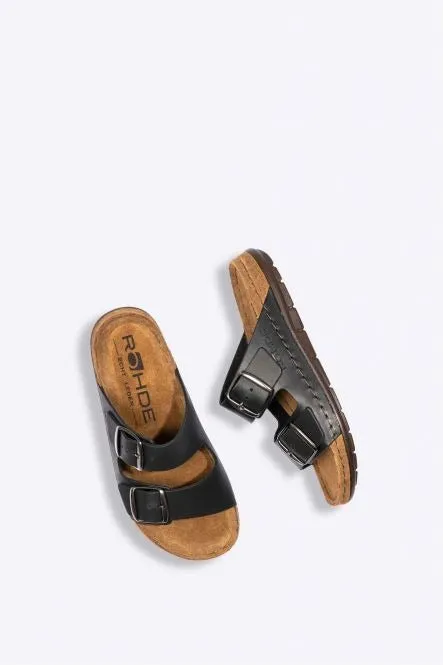 ROHDE Black Two Strap Sandal