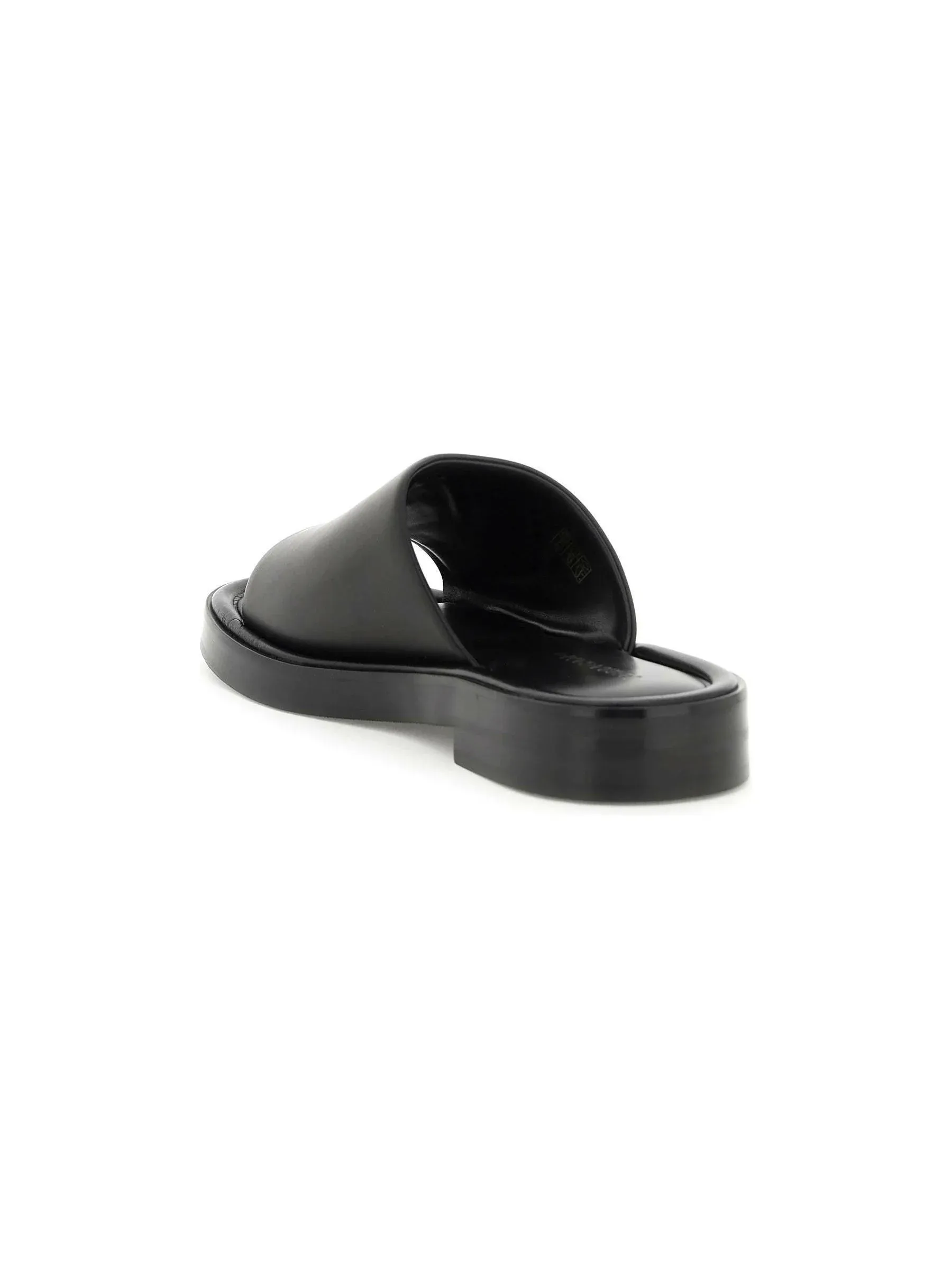 Smooth Leather Slide Sandals
