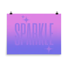 Sparkle Ghost Text Poster