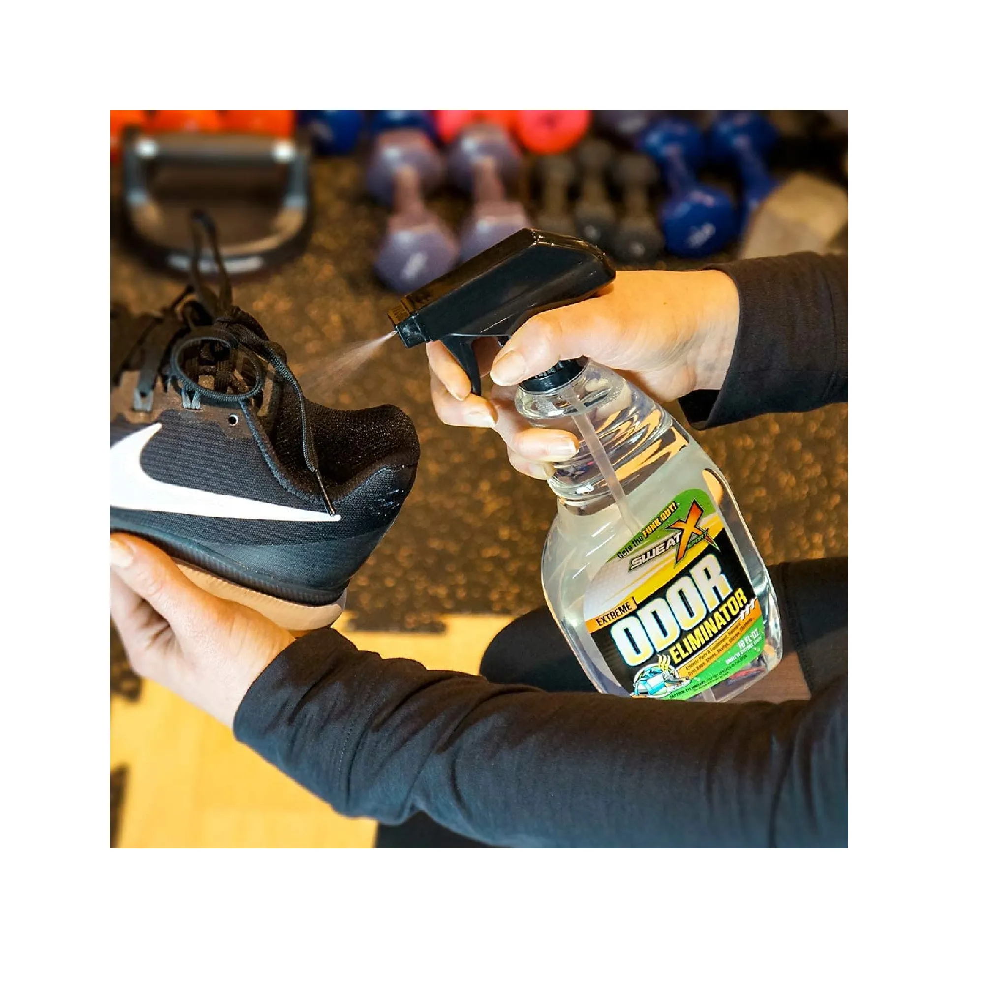 Sweat X Sport Extreme Odor Spray Multipurpose Deodorizer for Stinky Shoes | 16oz