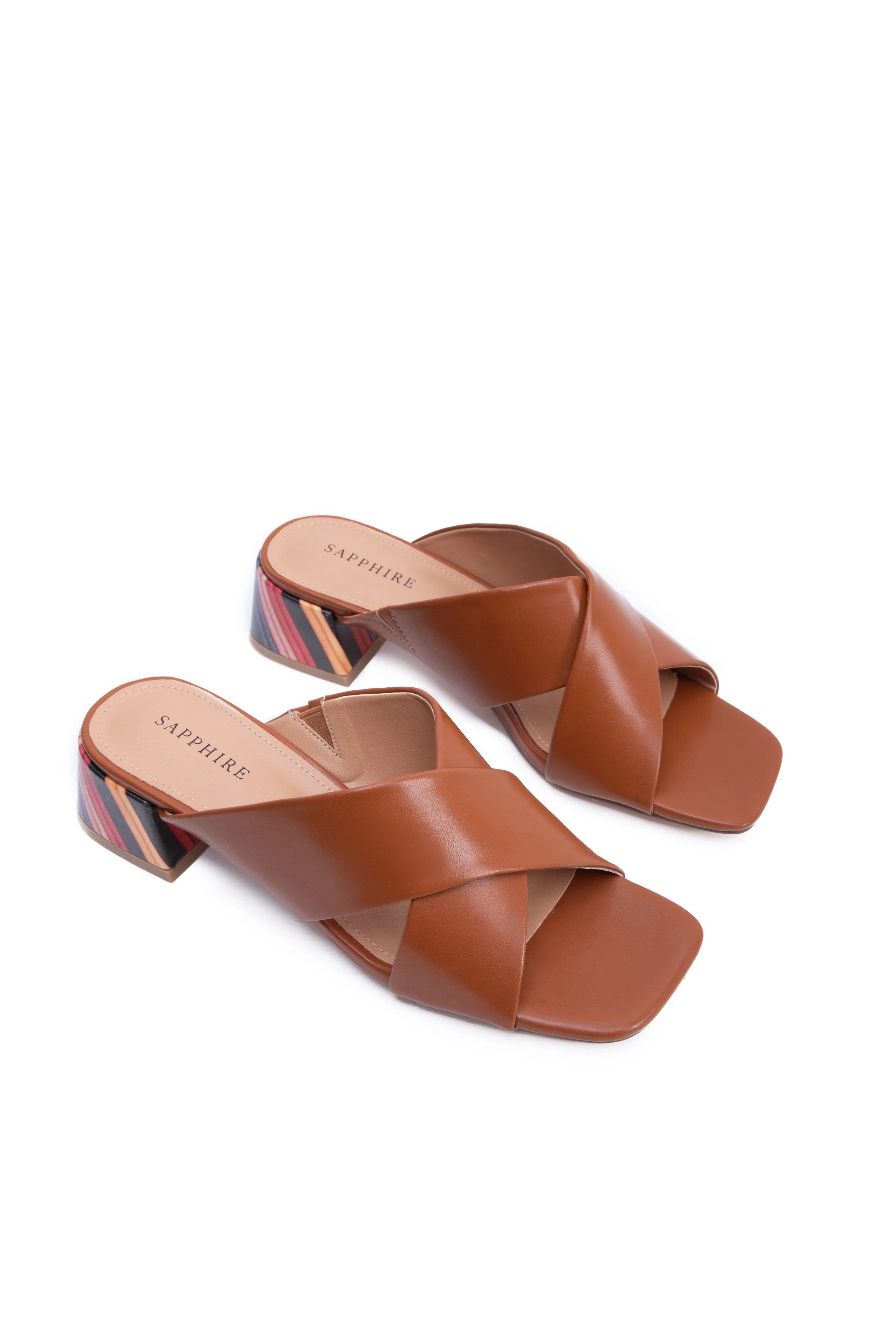Tan Block Heels