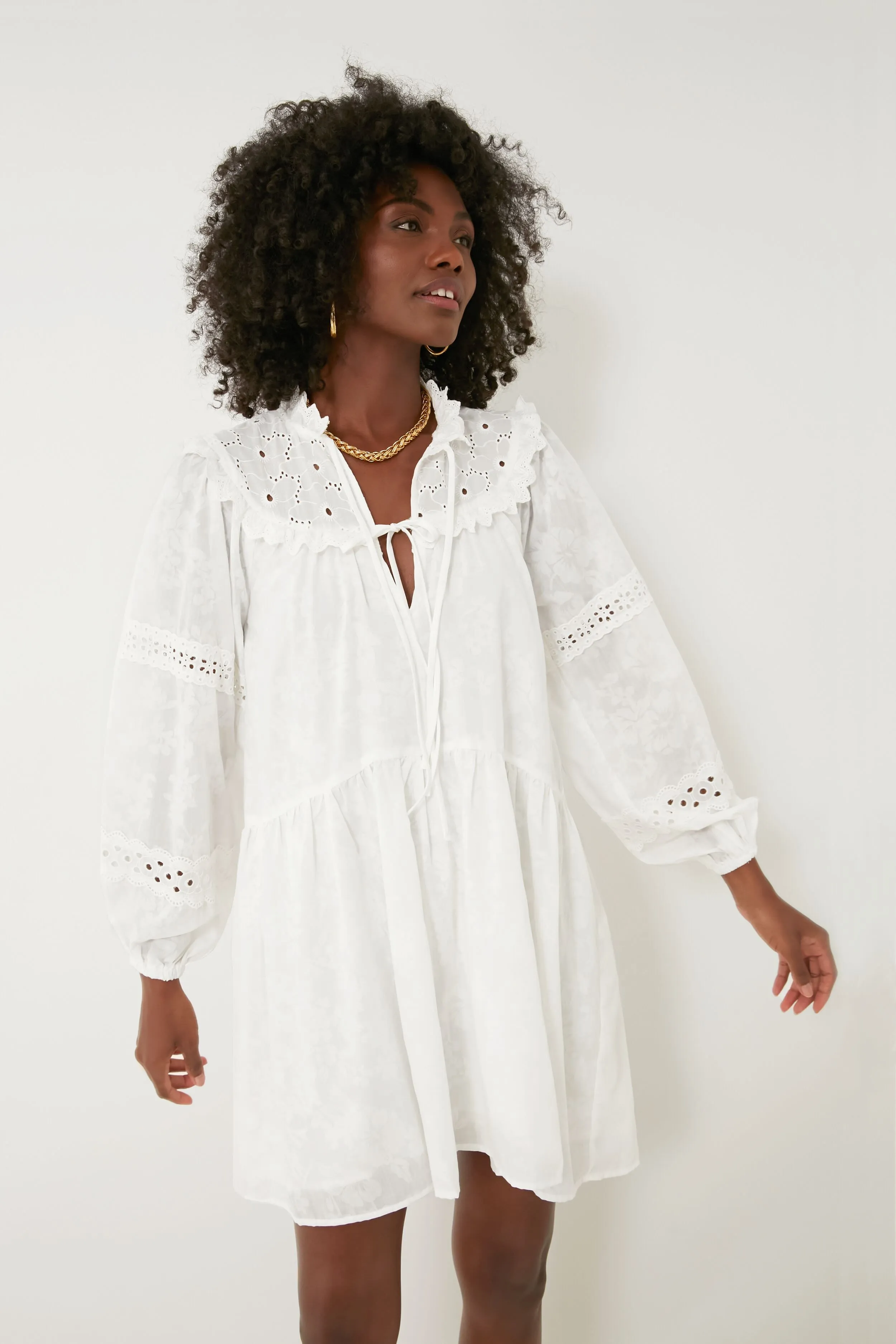 White Rue Mini Dress